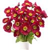 Zythrem 10PCS Fiori Artificiali di Papavero Rosa Fiori Finti Per Decorazioni Fiori Artificiali Bouquet Fiori Finti Da Internofiori Da Interno per vaso alto decorazione per la casa matrimoni feste