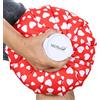 Neotech Care Borsa del ghiaccio per lesioni, gonfiore, mal di testa, sollievo dal dolore, primo soccorso, con coperchio a vite, riutilizzabile, ricaricabile e impermeabile (28 cm, motivo a cuori)