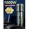 NONE 12000000 Torce tattiche a LED super luminose ad alta potenza LM più potenti da 1000 W 18650 Faretti di emergenza impermeabili con batteria
