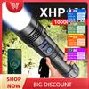 NONE Super XHP120 Potente torcia a LED XHP90 Torcia ad alta potenza Torcia tattica ricaricabile 18650 Lampada da campeggio USB