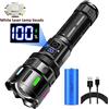 JIASHUAIXIN Torcia ad alta potenza 10000 torcia Ultra potente Usb ricaricabile lampada a Led fluorescenza esercito torcia tattica caccia campeggio