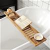SoBuy FRG212-N Lunghezza 80 cm - Bellissima mensola per vasca da bagno in bambù, piano per vasca, supporto per vasca, ponte per vasca