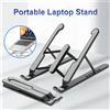Simple Houseware Supporto Per Laptop Regolabile In Metallo Nero | 11 Angolazioni E Struttura Ventilata