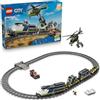 LEGO City Rapina al Treno della Polizia Giocattolo - Modellino di Treno Telecomandato con Binario Circolare, Elicottero, Auto da Rally e 6 Minifigure - Regalo STEM per Bambini da 7 Anni in su - 60508