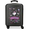 Kuromi Joumma Sanrio Kuromi Retro Pop Valigia da Cabina Nero 38x55x20 cm Rigido 2 kgs Lucchetto a Combinazione Laterale ABS 2 kgs 35L Bagaglio a Mano