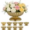 VEVOR Set di 10 Vasi Decorativi Centrotavola per Matrimonio in Metallo, 10 Vasi Supporto per Composizioni Floreali Altezza 12 cm per Decorazioni Banchetti Feste Casa, Ciotola Decorativa Floreale