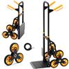 Skcoipsra Carrello Pieghevole Per Traslochi 226 Kg - 6 Ruote In Gomma, Manico Regolabile, 2 Corde Elastiche, Piattaforma 53x32 Cm