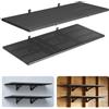VEVOR Mensola da Parete Portaoggetti per Garage Officina 2 pezzi 122x50,3 cm, Pannelli Forati Scaffale Portaoggetti 2 Ripiani Carico Singolo 127 kg per Lavanderia Cucina Officina, Nero