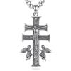 AEONSLOVE Collana Caravaca Argento 925 Ciondolo Croce Cristiana Uomo Donna Collana Crocifisso Amuleto di Protezione Cattolico Cristiani Gioielli Religiosi