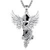 AEONSLOVE Collana Fenice di Cristallo Donna Ciondolo Ossidiana Nera con Fenice Collana Ossidiana Pietra Naturale Phoenix Collane Cristallo Pietre e Cristalli Naturali Gioielli Cristalloterapia