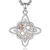 AEONSLOVE Collana di Nodi delle Streghe Argento 925 per Donna Ragazze Collana Celtica Ciondoli Celtici Protezione Talismani Potenti Gioielli da Strega