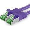 1aTTack.de CAT7 Cavo di rete LAN 1x 5m 10Gbps Ethernet SFTP - viola | Cavo Internet schermato SFTP PIMF LSZH per gaming, cavo patch con connettore RJ45 per PS5, Xbox, router e switch