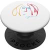 John Lennon Colorful Line Art Design PopSockets PopGrip Adesivo