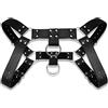 BBTO Cintura Pettorale per Corpo da Uomo Regolabile Cinghia per Petto con Anello Fibbia Punk per Costume di Halloween(Semplice,Nero)