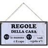 CARISPIBET Regole della casa | insegne decorative decorazioni per la casa placca decorazioni per interni 15 x 30 cm