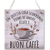 CARISPIBET In questa casa | segno regalo ispiratore decorazione domestica per soggiorno decorazioni per il tuo bar ristorante 20 x 20 cm