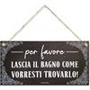CARISPIBET Per Favore! | cartelli della Decorazione della casa del Bagno 15 x 30 cm