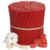 Diveevo Candele di cera d'api per usi religiosi Nr. 140 - 700 pezzi Candele rituali,16 cm, diametro 5,0 mm, durata 30 minuti, colore rosso, 2 kg