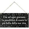 CARISPIBET Dai ad ogni giornata | cartello carino decorazione domestica soggiorno cartelli di cucina cartelli di casa 15 x 30 cm