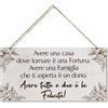 CARISPIBET Avere una casa segni decorativi ispiratori segni regalo decorazione della casa del soggiorno 15 x 30 cm