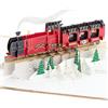 Hallmark Biglietto di Natale, Harry Potter, biglietto di Natale 3D e pop-up, Hogwarts Express, rosso