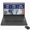 Lenovo Notebook Pc Portatile LENOVO RYZEN 5-7520U RAM 8GB SSD 256GB Win 11 Pro + MOUSE