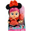 Cry babies loving care minnie: bambola da accudire con pigiama, biberon, ciuccio e lacrime vere