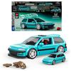 BRICK SHOP Mattel brick shop hot wheels - custom '90 honda civic ef, set costruzione 248 pezzi con adesivi e dettagli realistici