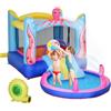 Castello gonfiabile gigante e rimbalzante per bambini 3-8 anni con scivolo, piscina e gonfiatore 3.6x1.75x1.8m