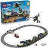 Lego city 60508 rapina al treno della polizia giocattolo, treno telecomandato con binario