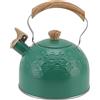 Hztyyier Bollitore con Fischietto Bollitore con Fischio Bollitore per Teiera Piano Cottura Bollitore per tè di Buon Auspicio in Acciaio Inossidabile Verde Bollitore per Piano Cottura