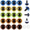 EupHHonycs 20 occhi colorati all'uncinetto da 15 mm con rondelle, occhi di sicurezza per amigurumi, occhi in plastica per lavori artigianali, occhiali all'uncinetto, naso e bottoni, accessori per fai da te per