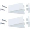 cyclingcolors 2x Ferma Avvolgibile Triangolare 40mm con Contropiastra e Viti Staffa per Finestra Avvolgimento Svolgitore Cassonetto Carpenteria, Bianco
