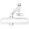 TESA DC120 chiudiporta, EN 4, fino a 80 kg, braccio articolato, Bianco RAL 9016, montaggio superficiale, velocità e colpo finale regolabili