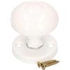 KOTARBAU® Pomello per porta Ø 55mm bianco verniciato a polvere maniglia porta impugnatura cancello