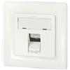 Logilink NK4053 NK4053-Scatola da incasso per 1 modulo Keystone, compatibile con design, bianco puro (RAL 9010), 1 porta