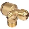 TopHomer Valvola di ritegno per compressore d'aria, filettatura esterna in ottone, compressore, valvola di ritegno, accessori di ricambio, strumento di collegamento del tubo, 1/2 x 1/2