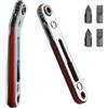ANBOO 2 mini chiavi a cricchetto magnetiche, testa piatta e gomito, mini cricchetto, cricchetto, mini cricchetto, set con 4 teste bit, per case, elettrodomestici, macchine e altri dispositivi