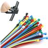MgcTolBox 100 Pezzi Fascette Plastica Riutilizzabili 200 x 4.8 mm, Fascette Colorate, Fascette Elettricista Autobloccanti Resistenti Per Recinzione Ordinare Cavi