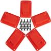 TopHomer 5 supporti per batteria compatibile con Dewalt e Milwaukee, supporto per batteria, montaggio a parete, adatto per attrezzi, con viti, rosso