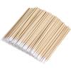 SynHHergyx 400 bastoncini di cotone a punta in legno, piccoli tamponi di cotone, sottili per la pulizia, per sopracciglia, bellezza, trucco, unghie, 7 cm