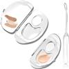 Simpeak 3 in 1 Tavolozza Make Up, Tavolozza per Il Trucco con Spatola, Professionale Ovale Palette Fondotinta per Fondotinta per Sfumare Le Ciglia Dell'Ombretto per Nail Art