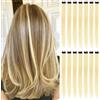 Beamely 16 pezzi di extension a clip, ciocche di capelli color beige per feste, accessori per capelli arcobaleno per donne, ragazze e bambini, 55 cm