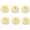 SQULIGT Ciambella per chignon per bambine, misura extra piccola, set da 6 pezzi, per mini chignon, per capelli corti e sottili (piccole dimensioni, 5 cm, beige)