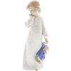 NAO Statua Statuina Bambina con Bambola Porcellana 21x9cm
