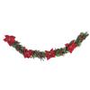 BIZZOTTO Boa Ghirlanda di Natale Classical Poinsettia Rosso Decorazione Natalizia 180 cm PVC