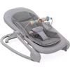 Chicco Magia Sdraietta Neonato da Terra 2 in 1 Trasformabile in Sedia Bimbo - con Base Fissa o Dondolo, Riduttore Neonato, Barra Giochi in Legno - Coal