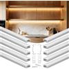VEVOR Set di Profili per Strisce LED in Alluminio 10 pezzi Lunghezza 2 m, Profili a Forma di U per Strisce LED, Illuminazione Sottopensile Striscia Luci da Cucina, Canali Protezione Luci 2 m