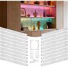 VEVOR Profilo per Strisce LED in Alluminio Sottopensile Lunghezza 1 m, Set di Profili per Strisce LED in Alluminio 20 pezzi per Illuminazione Sottopensile, Cucina Soggiorno Bar, Diffusore in PC