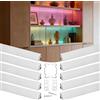 VEVOR Set di Profilo per Strisce LED in Alluminio 10 pezzi a Forma di V Lunghezza 2 m, Canali per Strisce Luminose Sottopensile da Cucina con Diffusore in PC, Profilo per Luci LED in Alluminio